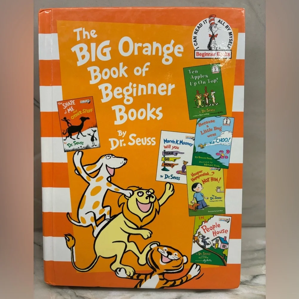Dr. Seuss Big Beginner Books‎ Set of 4 Hardcover Green Red Aqua Orange